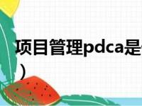 项目管理pdca是什么意思（pdca是什么意思）