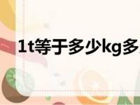 1t等于多少kg多少公斤（1t等于多少kg）