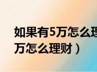 如果有5万怎么理财可以收益最大化（我有5万怎么理财）