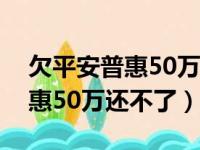 欠平安普惠50万还不了款怎么办（欠平安普惠50万还不了）