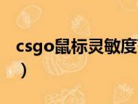 csgo鼠标灵敏度范围（csgo鼠标灵敏度参数）