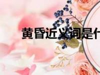 黄昏近义词是什么词语（黄昏近义词）