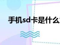 手机sd卡是什么意思（sd卡是什么意思）