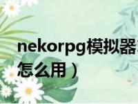 nekorpg模拟器1.97教程（nekorpg模拟器怎么用）