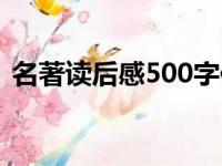 名著读后感500字作文（名著读后感500字）