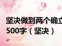 坚决做到两个确立坚决做到两个维护心得体会500字（坚决）