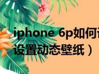 iphone 6p如何设置动态壁纸（苹果6p怎么设置动态壁纸）