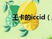 王卡的iccid（腾讯王卡iccid哪里查）