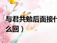 与君共勉后面接什么话好（与君共勉下一句怎么回）