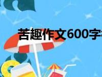 苦趣作文600字初一（苦趣作文600字）