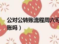 公对公转账流程周六可以办理吗?（公对公转账周六日能到账吗）