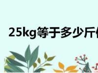 25kg等于多少斤体重（2 5kg等于多少斤）