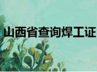 山西省查询焊工证（山西安监局焊工证查询）