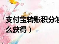 支付宝转账积分怎么获得（支付宝蚂蚁积分怎么获得）