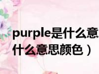 purple是什么意思颜色怎么读音（purple是什么意思颜色）