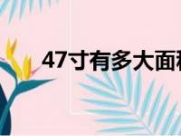 47寸有多大面积房子（4 7寸有多大）