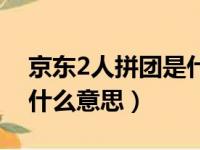 京东2人拼团是什么意思呀（京东2人拼团是什么意思）