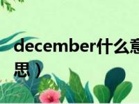 december什么意思爱情（december什么意思）