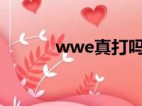 wwe真打吗?（wwe是真打吗）