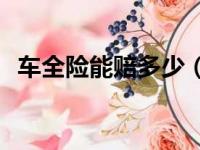 车全险能赔多少（车辆全险是100 赔偿么）