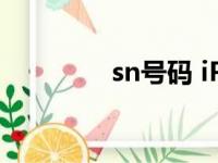 sn号码 iPhone（sn号码）