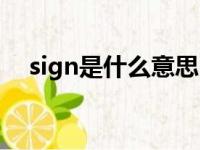 sign是什么意思中文（sign是什么意思）