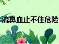 流鼻血止不住危险吗（流鼻血止不住会死吗）