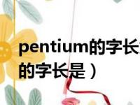 pentium的字长为多少字节（pentium微机的字长是）