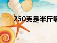 250克是半斤嘛（250克等于多少两）