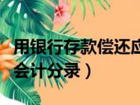 用银行存款偿还应付账款会计分录（应付账款会计分录）