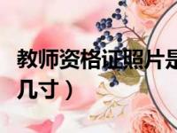 教师资格证照片是几寸照（教师资格证照片是几寸）