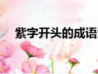 紫字开头的成语大全（紫字开头的成语）