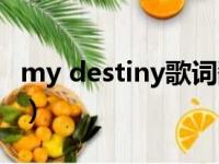 my destiny歌词翻译（my destiny音译歌词）