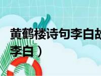 黄鹤楼诗句李白故人西辞黄鹤楼（黄鹤楼诗句李白）