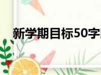 新学期目标50字以下（新学期目标50字）