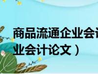 商品流通企业会计论文3000字（商品流通企业会计论文）