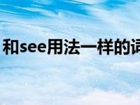 和see用法一样的词语（和see用法一样的词）