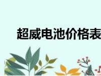 超威电池价格表32a（超威电池价格表）