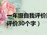 一年级自我评价简短30字左右（一年级自我评价30个字）