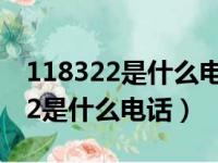 118322是什么电话号码接了不说话（118322是什么电话）