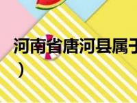 河南省唐河县属于哪个市（唐河县属于哪个市）