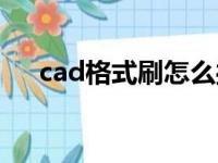 cad格式刷怎么操作步骤（cad格式刷）