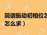 简谐振动初相位怎么求例题（简谐振动初相位怎么求）