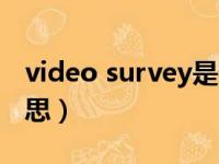 video survey是什么意思（survey是什么意思）