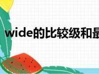 wide的比较级和最高形式（wide的比较级）