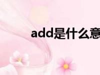 add是什么意思（act是什么意思）