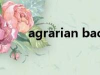 agrarian backwater（agrarian）