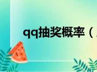 qq抽奖概率（腾讯qq抽奖是真的吗）