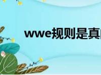 wwe规则是真的摔跤么（wwe规则）