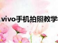 vivo手机拍照教学视频（vivo手机拍照技巧）